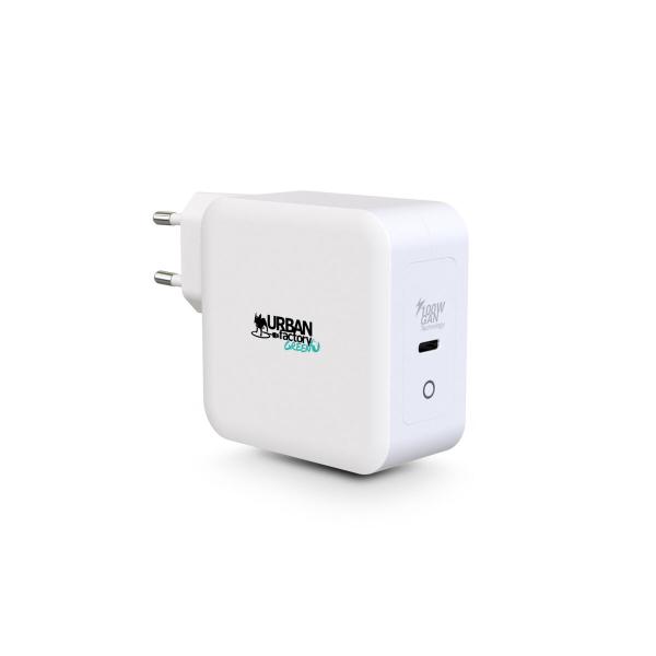 Carregador de Parede + Cabo USB C Urban Factory GSC10UF Branco