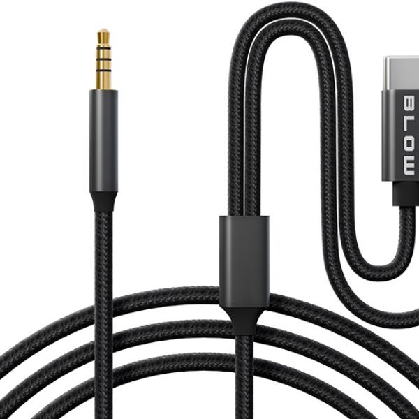 Cabo Jack 3,5mm Macho - USB - C Macho + Jack 3,5 mm Macho (1,2 mts) - BLOW