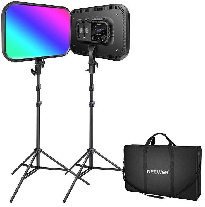Kit 2x Lâmpadas RGB LED 60W 2500 - 8500K + Mala de Transporte - NEEWER