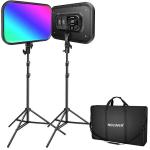 Kit 2x Lâmpadas RGB LED 60W 2500 - 8500K + Mala de Transporte - NEEWER