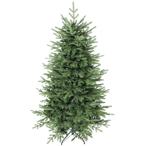 Árvore de Natal Artificial 180 cm com 1794 Ramos Densos Suporte Metálico Dobrável para Interior Verde