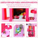 Cozinha para Crianças acima de 3 Anos Cozinha Infantil com 38 Acessórios Luz Som 78x29x87 cm Rosa