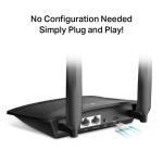 Router TP-Link TL-MR100 Preto Ethernet LAN 2 Wi-Fi 4G LTE 300 Mbps
