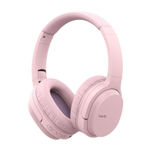Fones de Ouvido Bluetooth de Faixa de Cabeça Havit I62 Cor de Rosa