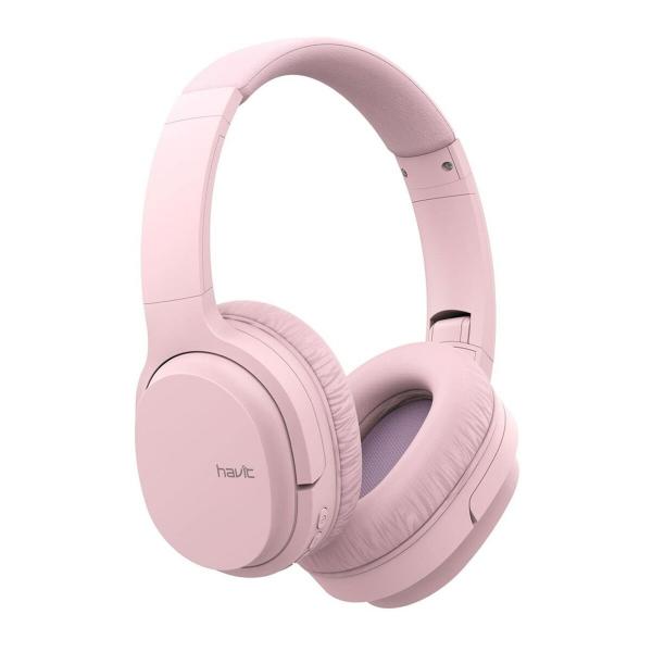 Fones de Ouvido Bluetooth de Faixa de Cabeça Havit I62 Cor de Rosa