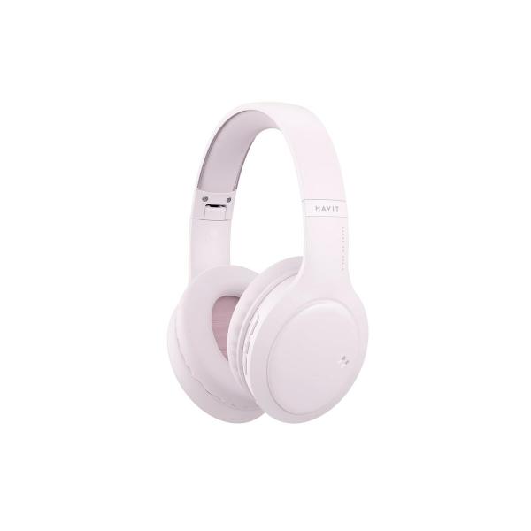 Fones de Ouvido Bluetooth de Faixa de Cabeça Havit H633BT Cor de Rosa