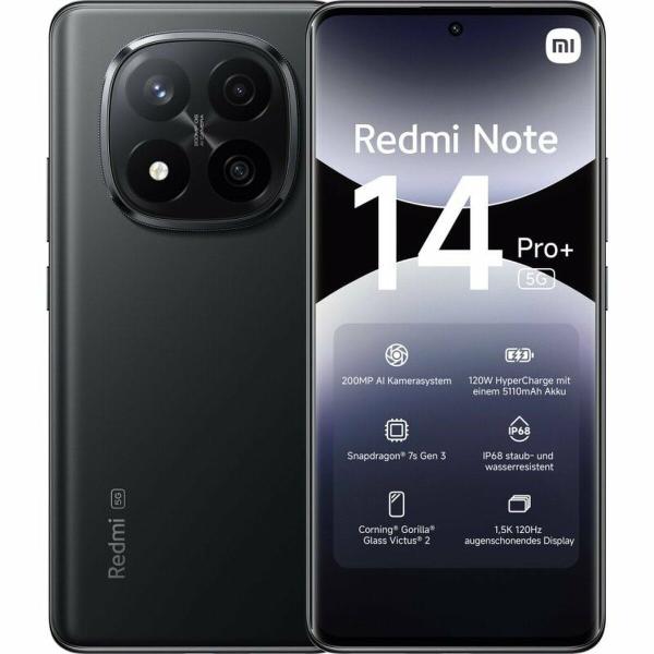 Smartphone Xiaomi Redmi Note 14 Pro+ Octa Core 12 GB RAM 512 GB Preto 6,67"