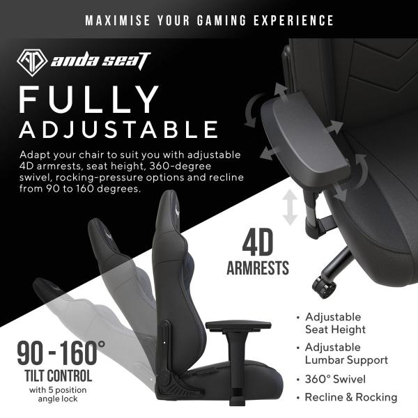 Cadeira de Gaming AndaSeat Dark Demon Premium Preto