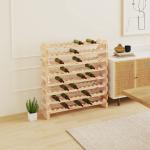 Suporte para Garrafas de Vinho para 96 Garrafas com 8 Níveis Suporte para Vinhos Vertical 114x28x113,5 cm Madeira