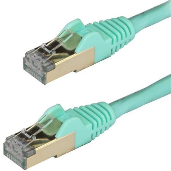 Cabo de Rede Cat6a U/FTP (STP) Turquesa (50cm) - STARTECH