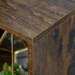Estante de 3 Níveis Prateleira para Livros com 6 Cubos de Arrumação para Escritório 65,5x30x97,5 cm Castanho Rústico