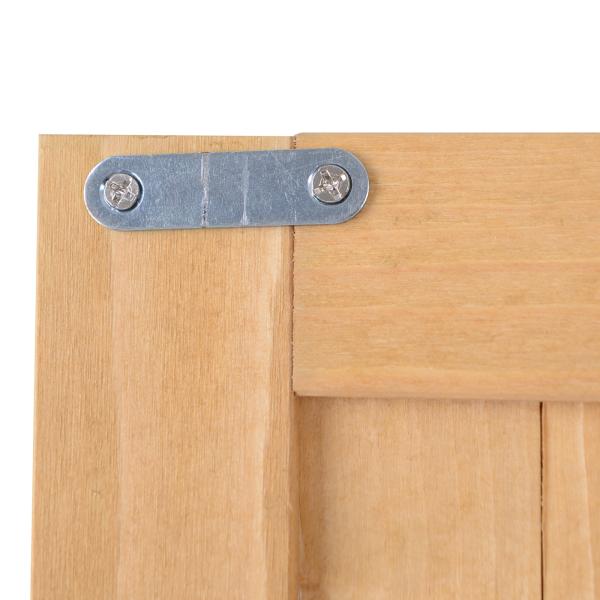 Abrigo de Jardim para Ferramentas Armário de Madeira para Exterior com Prateleira Dupla Porta Janelas e Teto Asfáltico 127,5x50x164cm Madeira