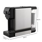 Máquina de Café Expresso 19 Bar Semiautomática com Depósito de Água Amovível 1 L para Cápsulas e Café Moído Preta