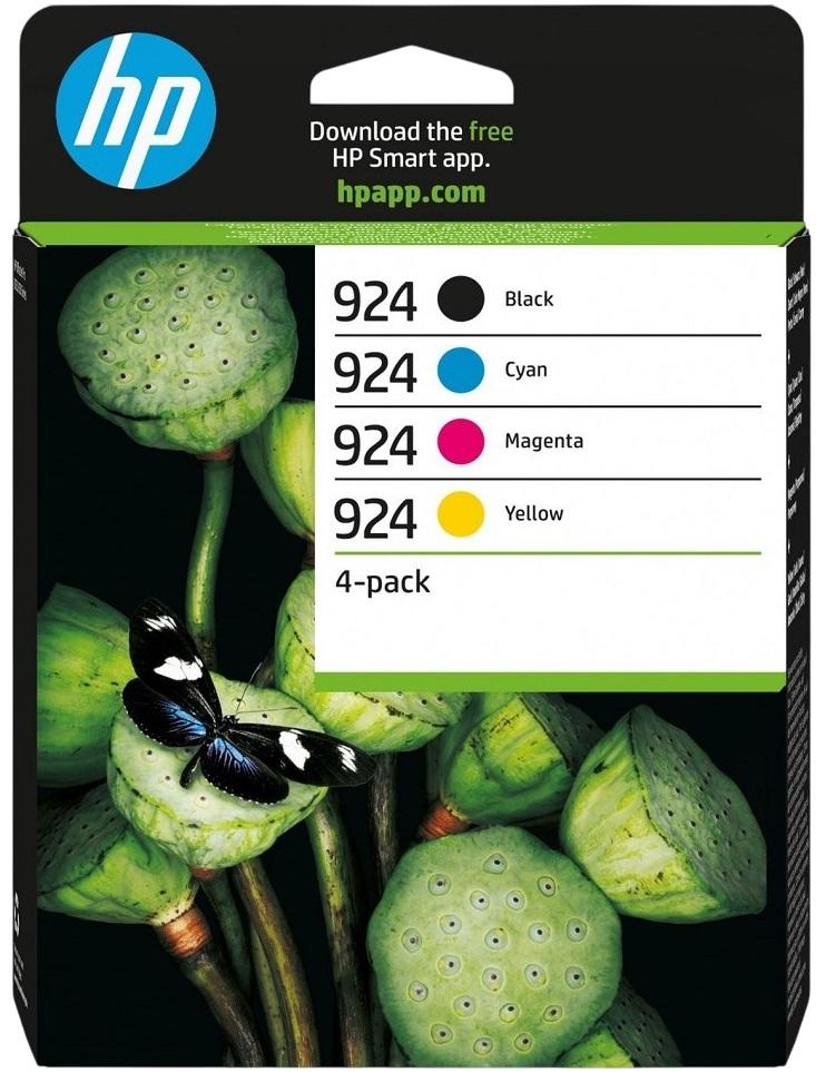 Pack 4x Tinteiros Originais 924 (Preto/Cores) - HP