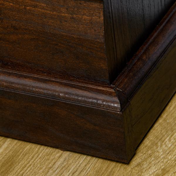 Lareira Elétrica 1800W com Efeito de Chama Realista e Proteção Contra Superaquecimento 80x21,6x67,8 cm Marrom