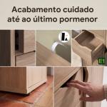 Armário de Sala de Estar Aparador Auxiliar com 4 Gavetas 1 Armário e Prateleira Inferior Móvel de Armazenamento Múltiuso para Dormitórios Sala de Jantar 54x29x83cm Carvalho