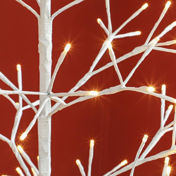 Árvore de Natal Artificial 180 cm com 384 Luzes LED Branco - Quente Ramos Flexíveis Base de Aço Branco