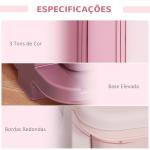 organizador de brinquedos Infantil para crianças acima de 3 anos com 3 Gavetas e Alças amplo espaço de armazenamento para Brinquedos Roupas Livros 37x37x56,5 cm Rosa