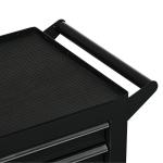 Carrinho de Ferramentas com 7 Gavetas Rodas Trava Armário de Armazenamento para Oficina de Garagem e Chapa de Aço 69x33x75 cm Preto