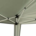 Tenda Dobrável 295x295x255 cm com Bolsa de Transporte Altura Ajustável Anti - UV para Terraço Pátio Verde
