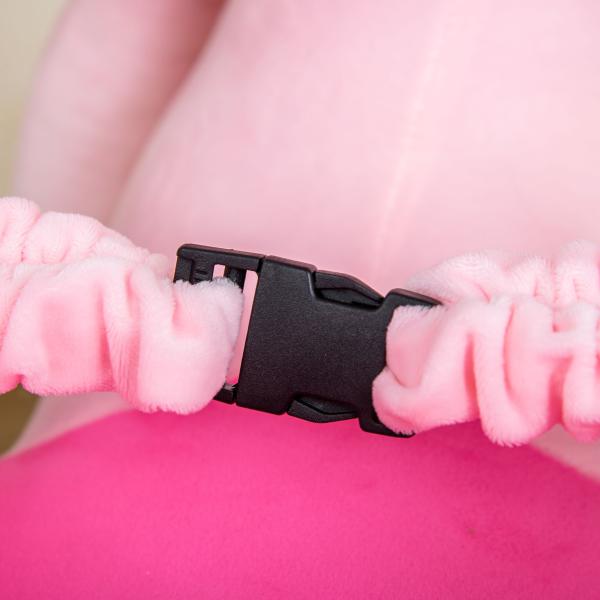 Cavalo Baloiço com Rodas e Forma de Elefante com Músicas Infantis e Cinto de Segurança 60x35x45 cm Rosa