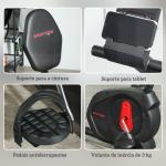 Bicicleta Estática Silenciosa de 8 Níveis de Resistência Magnética com Assento Ajustável Ecrã LCD 103 - 139x61x100,5 cm Preto