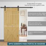 Kit de Instalação de Porta de Correr de madeira Guia de trilhos com parafusos carga 90kg Kit de acessórios de ferragens para portas deslizantes de madeira