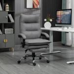 Cadeira de Escritório com 6 Pontos de Massagem e 5 Modos Reclinável com Função de Aquecimento 66x74x114 - 121,5 cm Cinza