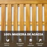 Tapete de Banho em Madera de Acacia 91x51 cm Tapete de Duche Antideslizante com Ripas para Drenagem Madeira