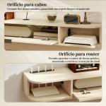 Móvel de TV Suspenso com Orifício para Cabos Estilo Moderno para Televisão 60 Polegadas 140x24x16 cm Madeira