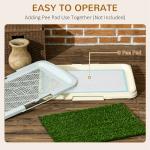 Sanita para Cães com Relva Artificial Grade e Bandeja Desmontável para Adestramento de Cães 63x48,5x6 cm Multicor