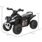 Quadriciclo para Crianças Carro Andador Infantil com Luzes e Música Desenho Inovador Carga 20kg 67,5x38x44 cm Preto