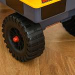 Escavadora Infantil sem Pedais para Crianças de 2 - 3 anos Carro Andador com Pá Pinça de Agarrar Luzes Música e Armazenamento Oculto 90x28x58cm Amarelo