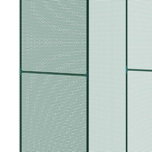 Estufa para Cultivo de Plantas com Porta Enrolável e Estrutura de Aço para Jardim Varanda Pátio 120x120x180 cm Verde
