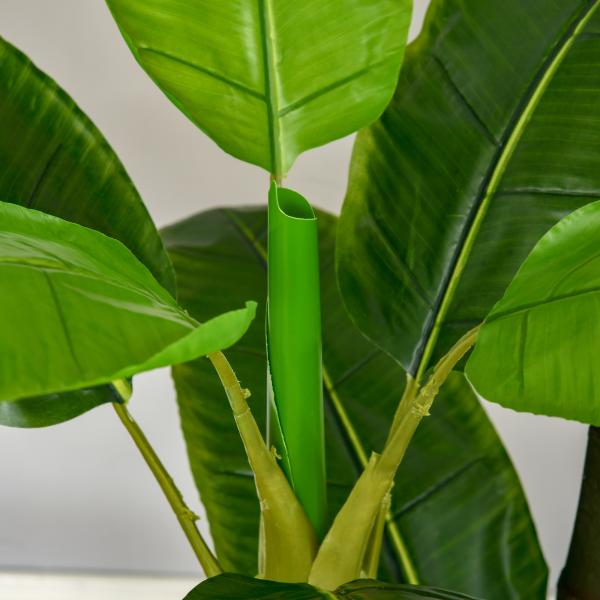 Bananeira Artificial 150 cm Planta Artificial com Vaso e 18 Folhas Planta Artificial para Decoração Verde