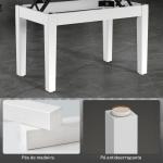 Banco de Piano com Espaço de Armazenamento e Altura Ajustável Carga 200 kg 54,5x33x48 - 58 cm Branco
