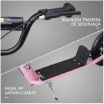 Trotinete para Crianças acima de 5 anos Scooter de 2 Rodas Grandes de 12 Polegadas com Freio e Guidão Ajustável em Altura Carga Máx. 50kg 120x52x80 - 88cm Rosa