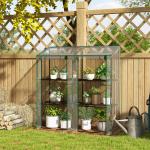 Estufa de Jardim de 3 Níveis Estufa de Terraço para Cultivo de Plantas em Pátio 143x46x141/151 cm Transparente