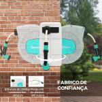 Carretel de Mangueira para Jardim 20+2 m com 7 Bocais Função de Bloqueio Retorno Automático e Giro de 180° Cinza Claro
