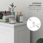 Armário Casa de Banho Móvel Casa de Banho com Gaveta 2 Portas e Prateleira Ajustável 60x30x102,5 cm Branco