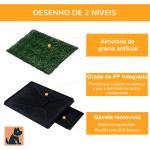 Resguardo de Treino de Erva com Bandeja para cães Sanita Interior para Animais de Estimação com Bandeja Lavável 51x63x6 cm Verde