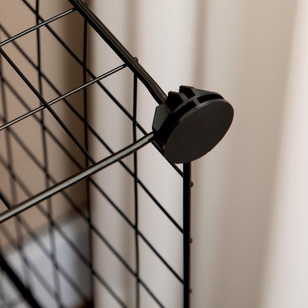 Estante Modular de 9 Cubos em Arame DIY, Organizador Multiusos para Sala, Preta