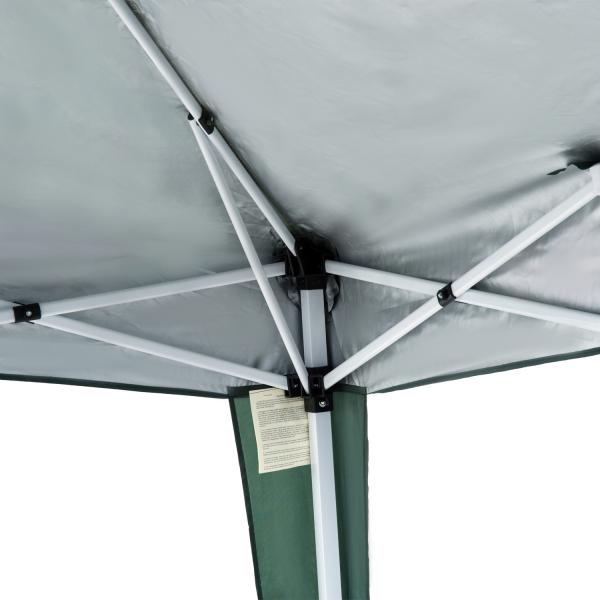 Tenda Dobrável Tenda com Desenho Pop Up para Jardim Campismo Festas Eventos Aço e Oxford 297x297x250 cm Verde