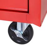 Carrinho de Ferramentas com 5 Gavetas Rodas Trava Armário de Armazenamento para Oficina de Garagem e Chapa de Aço 69x33x75 cm Vermelho