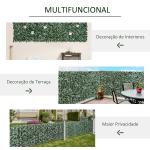 Vedação Artificial em Rolo 3,1,5m Vedação de Privacidade para Balcão Jardim Exterior Planta Decorativa de Parede PE Verde