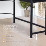 Secretária de Canto Mesa de Computador em Forma de L com Estrutura de Aço 168x120x75cm Preto
