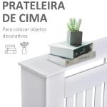 Cobertura Radiador Moderna de MDF com Prateleira Superior para Sala de Estar Dormitório Escritório 112x19x81cm Branco