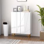 Móvel Sapateira de Entrada Armário Sapateira com Prateleiras Ajustáveis para 15 - 20 Pares de Sapatos 72x31,5x95 cm Branco
