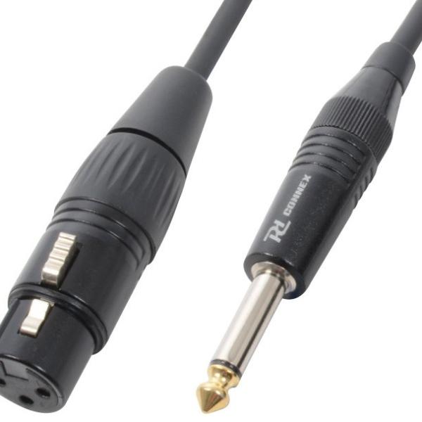 Cabo Jack 6,3mm Mono + Canon Femea (6 mts) - POWER DYNAMICS CONNEX