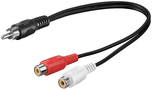 Cabo 2 RCA Femea - 1 RCA Macho (20cm)